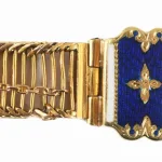 Dokumentációs részletfotó 6 – Biedermeier arany karkötő gránáttal