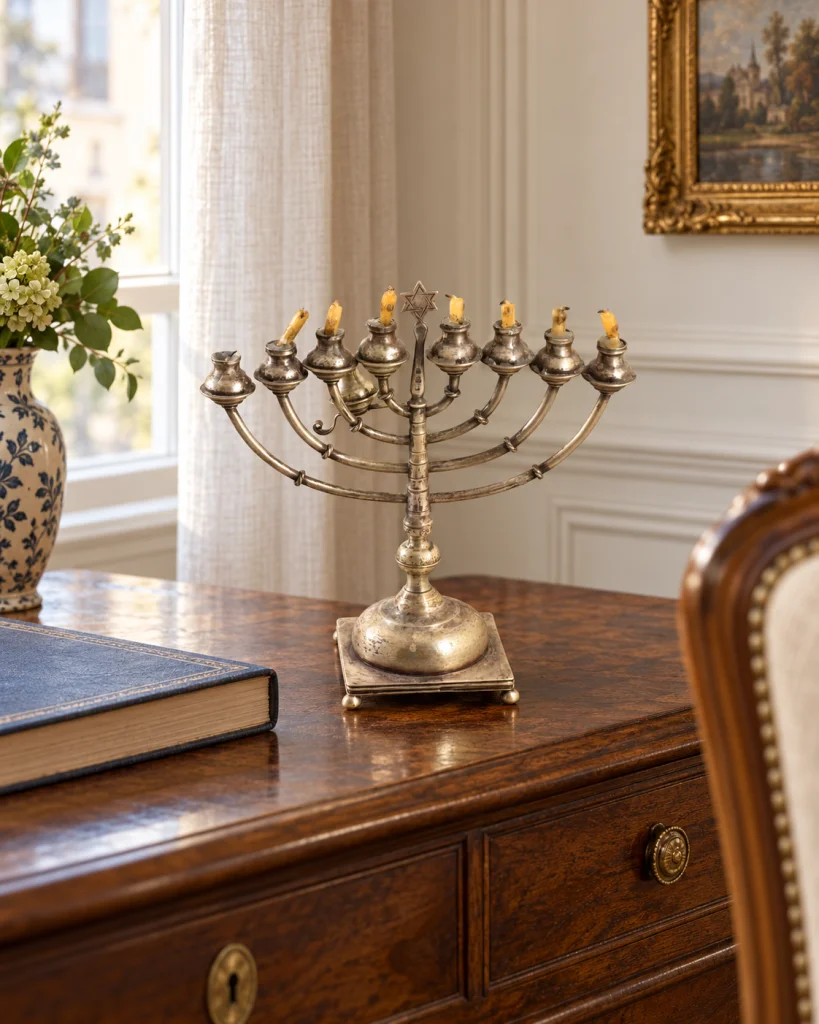 Enteriőr-látványkép – Orosz ezüst hanukkia